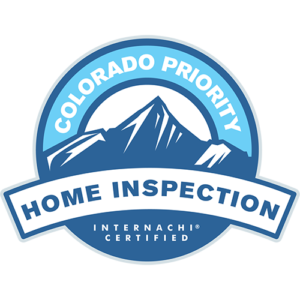 Colorado Priority Home Inspection logo. A blue mountain graphic inside a blue and white circle.